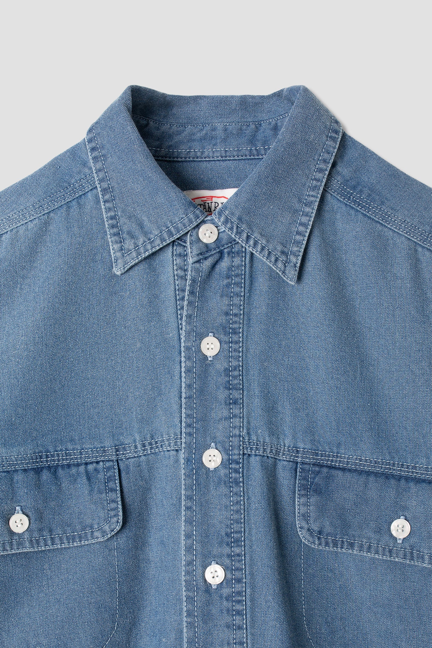 Chambray Shirt (Mid Wash 6Oz Denim)