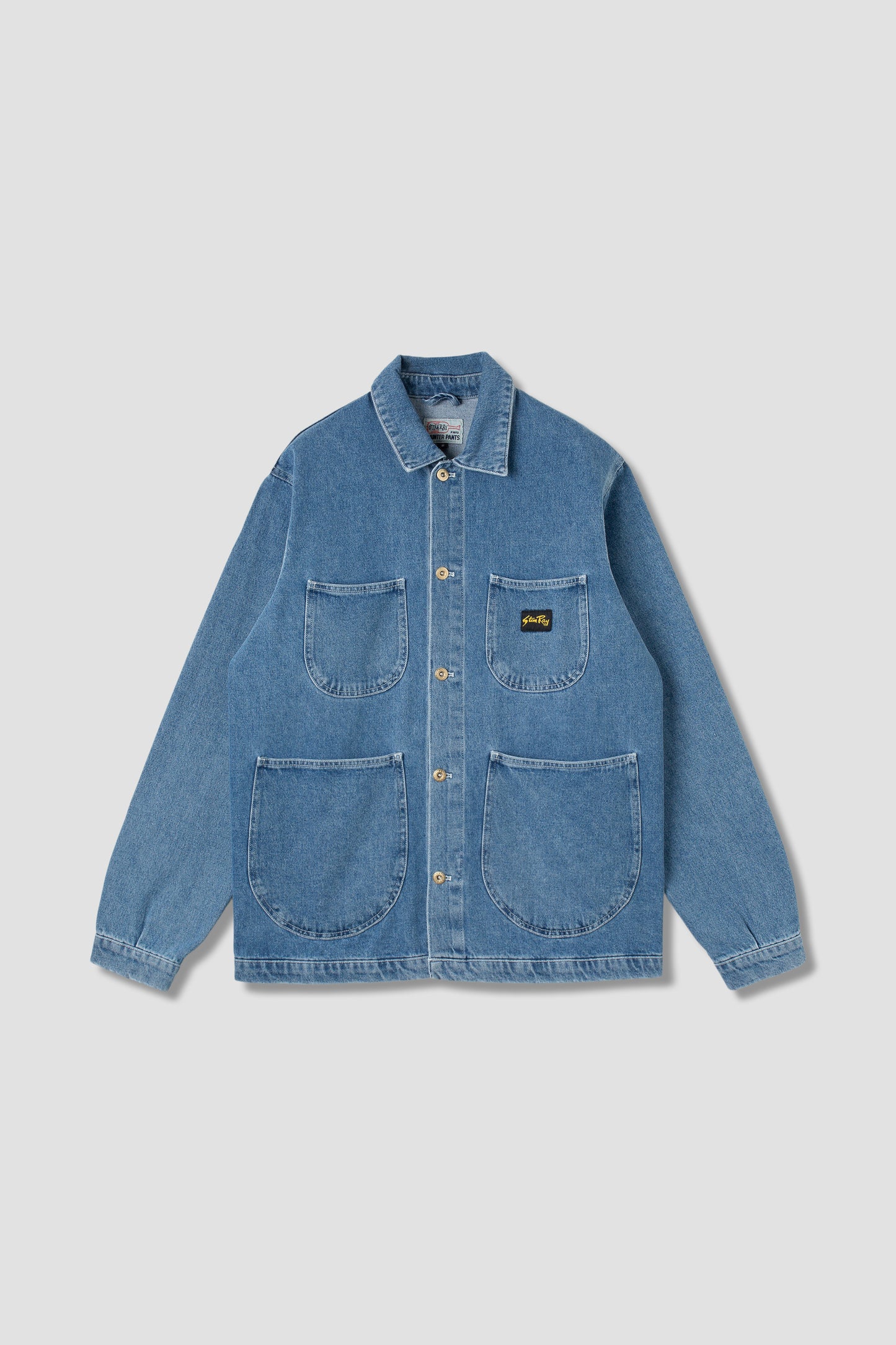 Coverall Jacket (Heavy Stone Wash Denim)