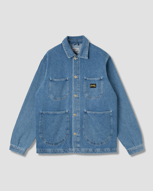 Coverall Jacket (Heavy Stone Wash Denim)