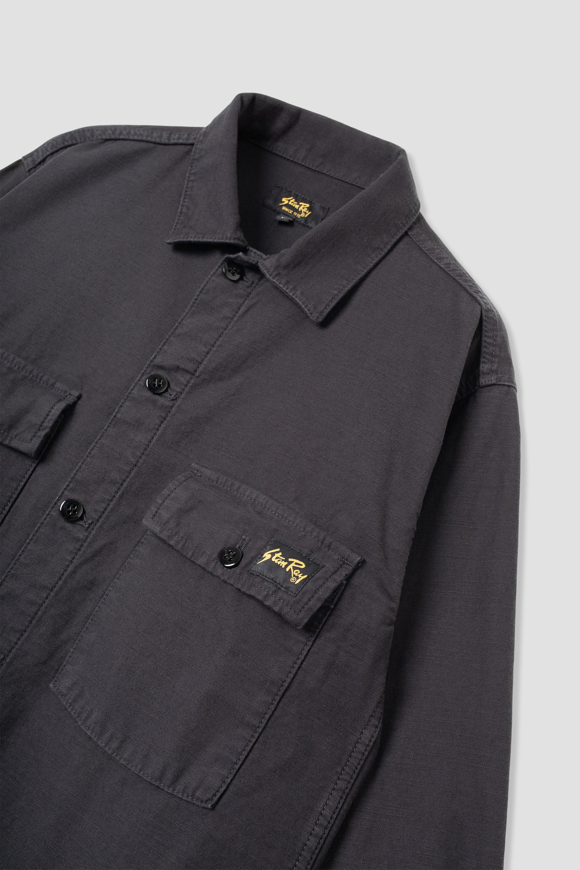 CPO Shirt (Black Sateen) – Stan Ray