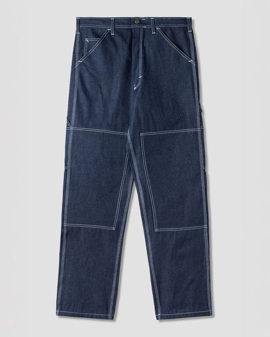 Pantalon de peintre à double genou (denim indigo)