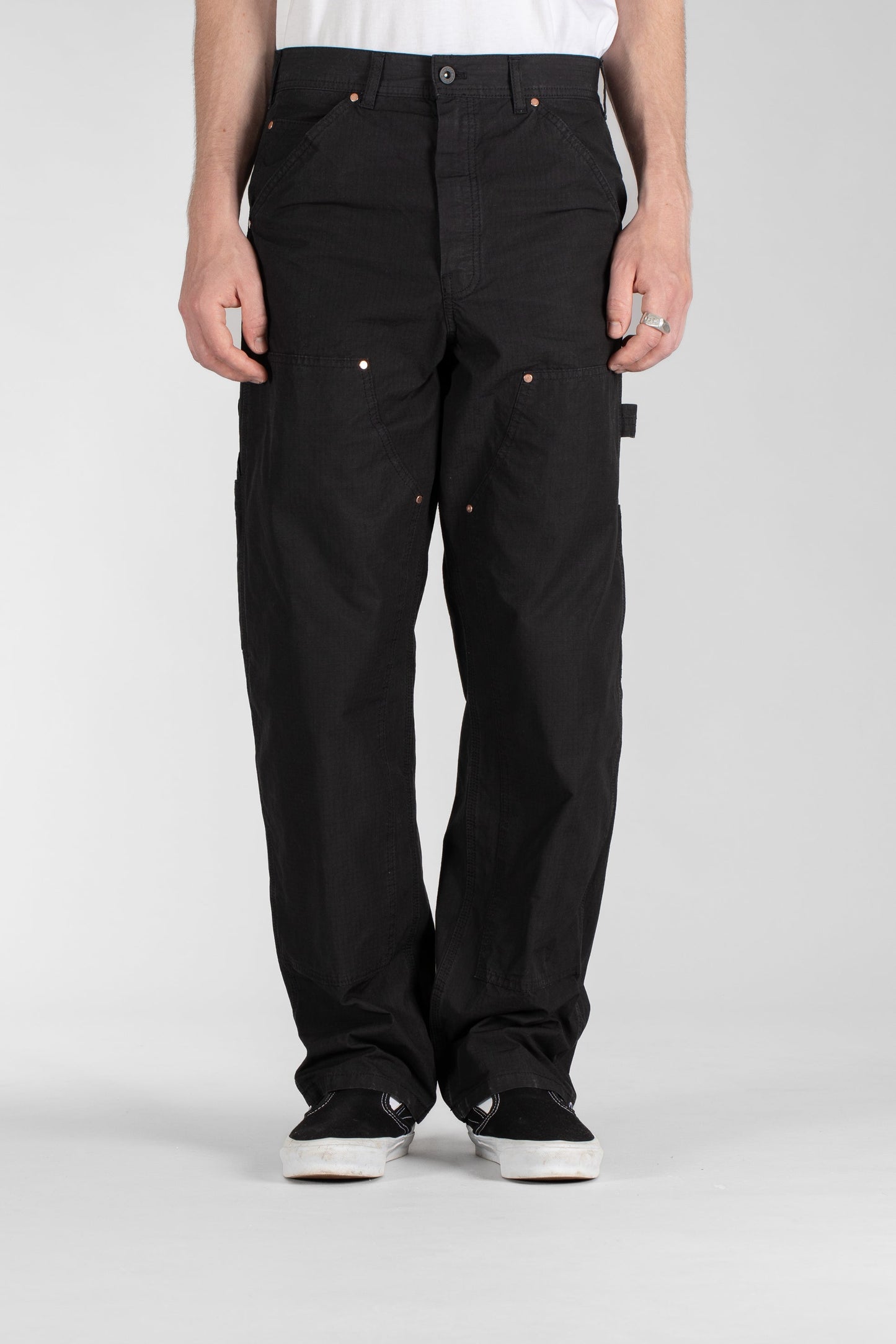 Double Knee Pant (Black Ripstop)