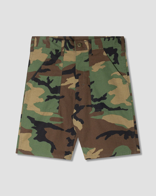 Short de fatigue (camouflage Woodland)