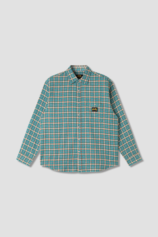 Flannel Shirt (Aqua Plaid)