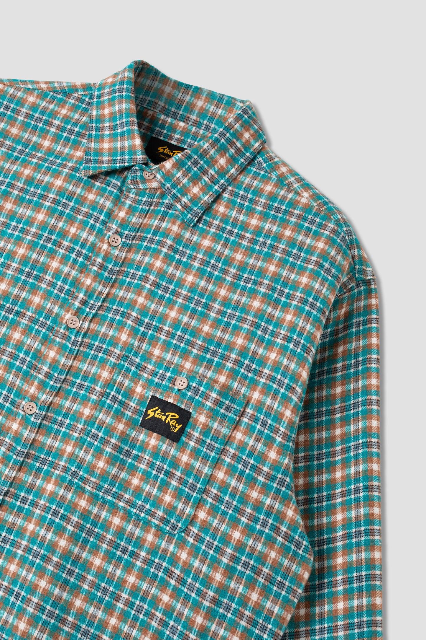 Flannel Shirt (Aqua Plaid)