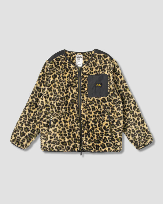 Fleece Cardigan (Leopard Camo)