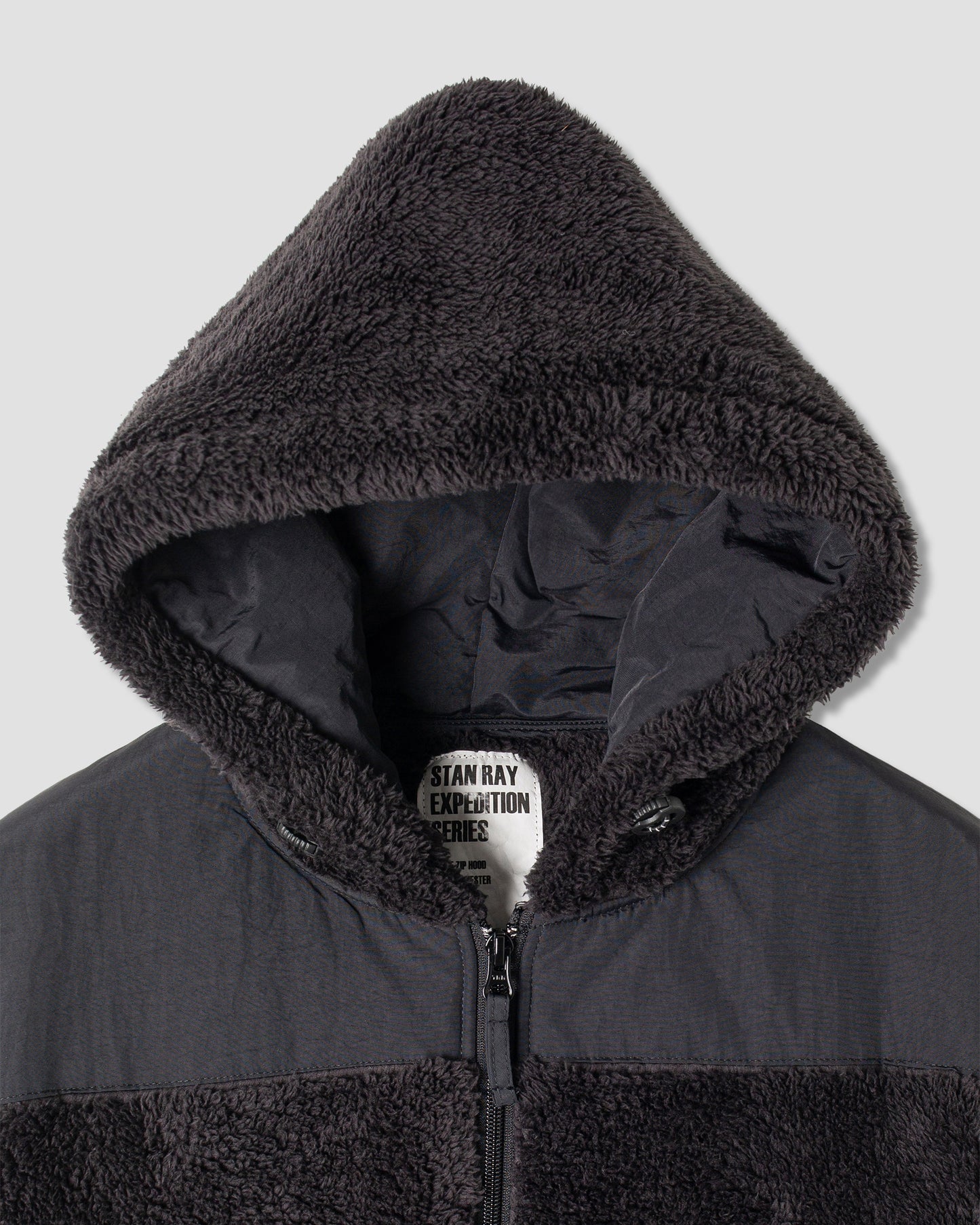 Fleece Zip Hood (Black)