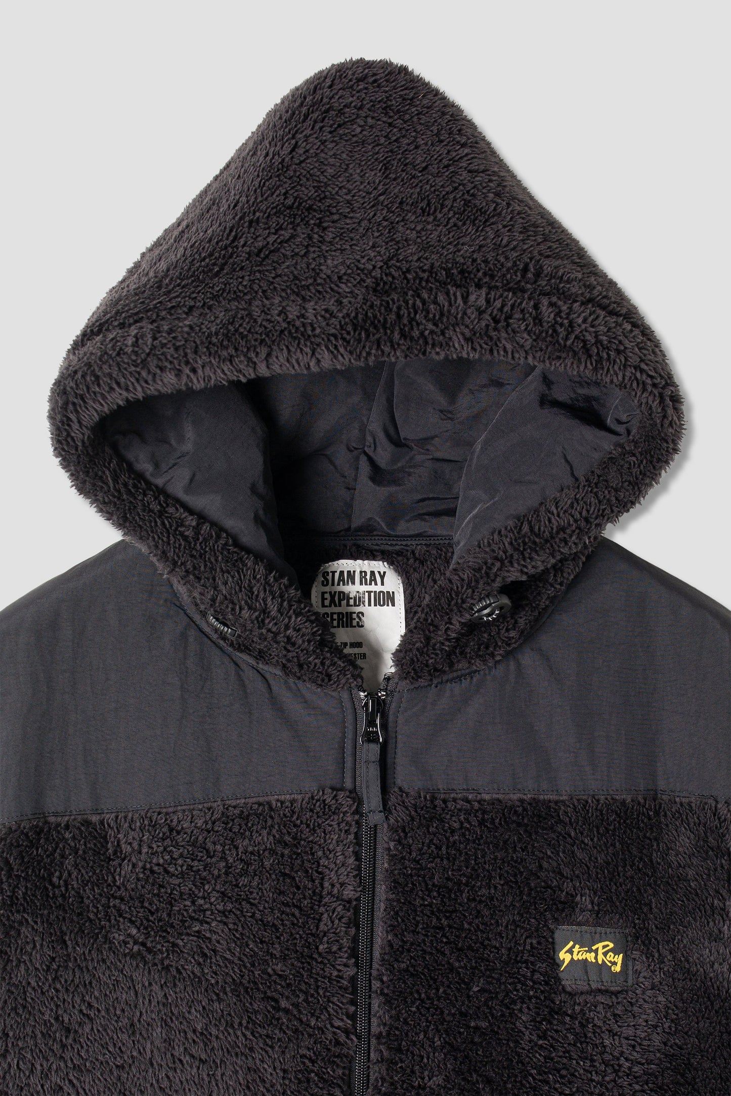 Fleece Zip Hood (Black)