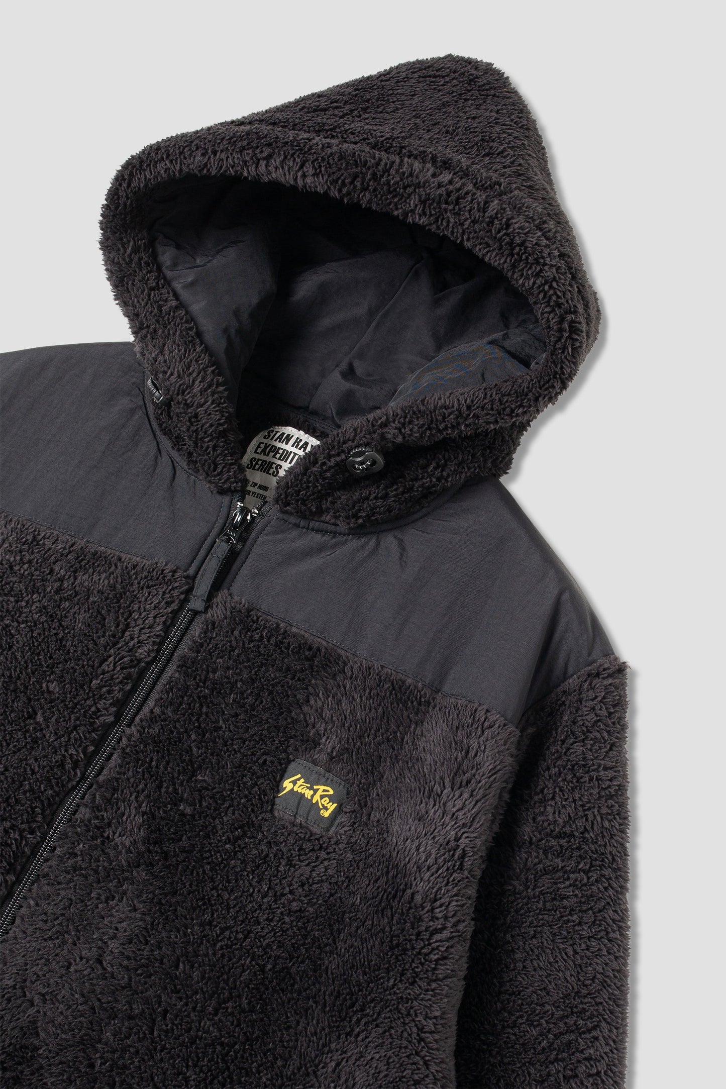 Fleece Zip Hood (Black)