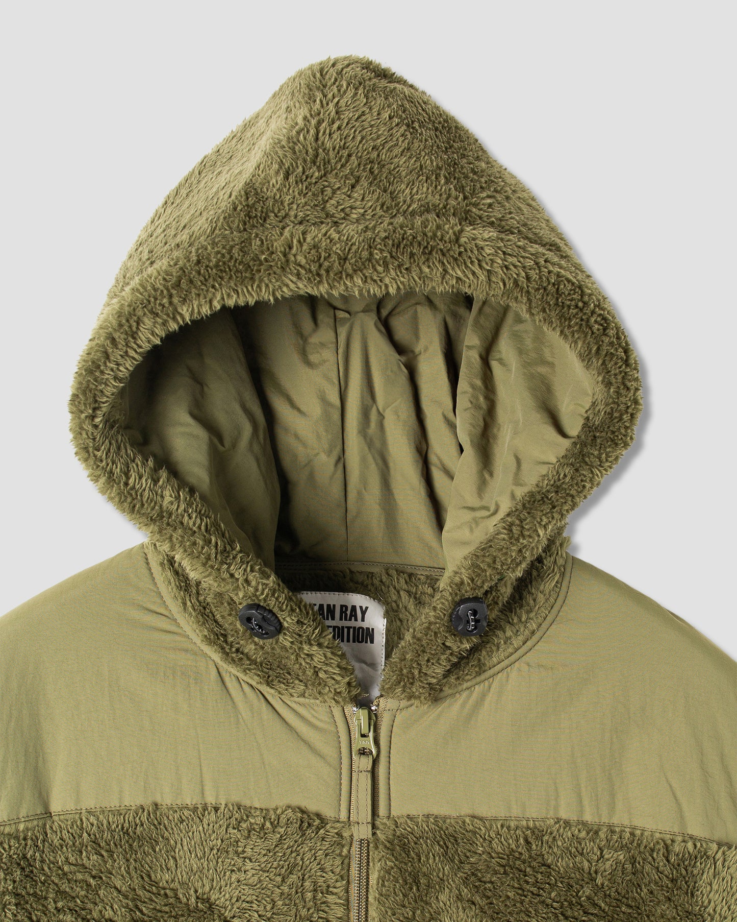 Fleece Zip Hood (Olive)