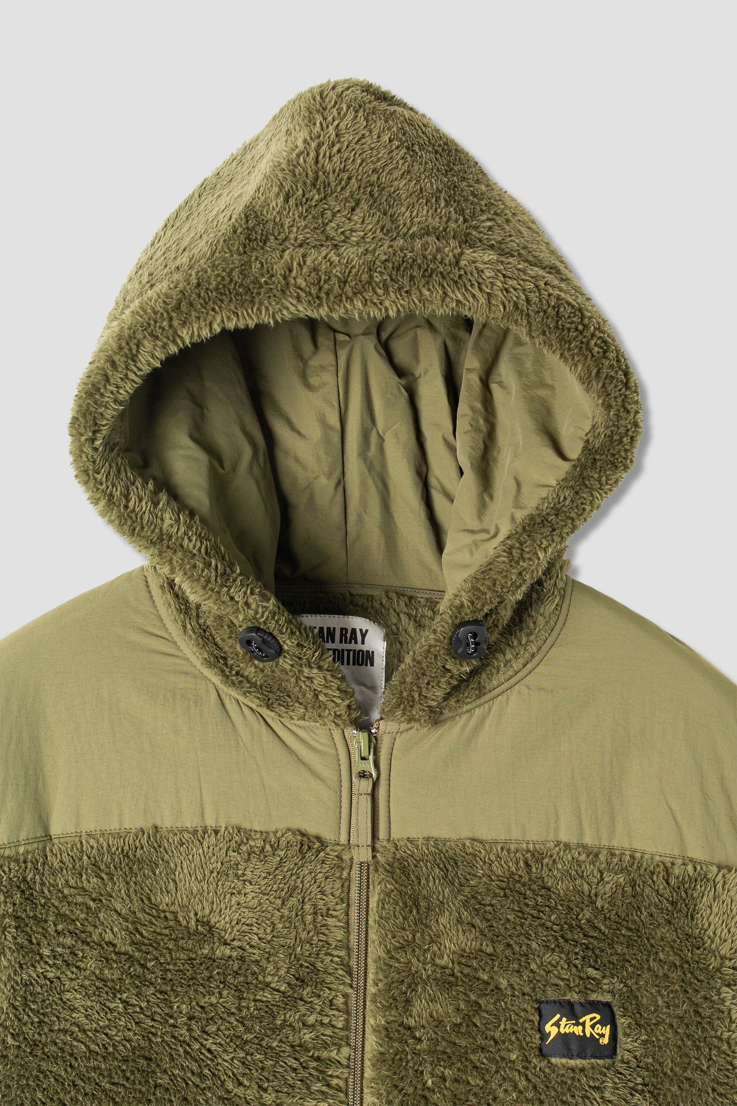 Fleece Zip Hood (Olive)