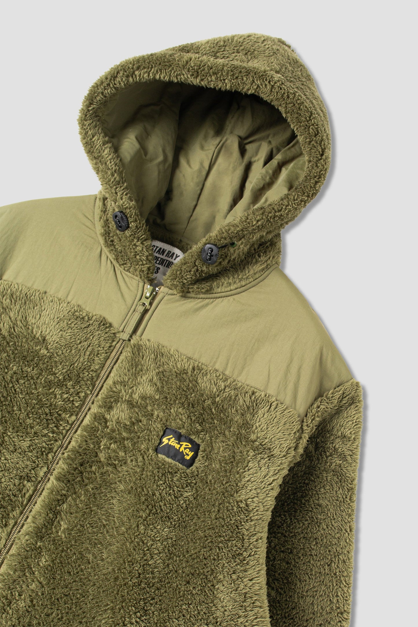 Fleece Zip Hood (Olive)