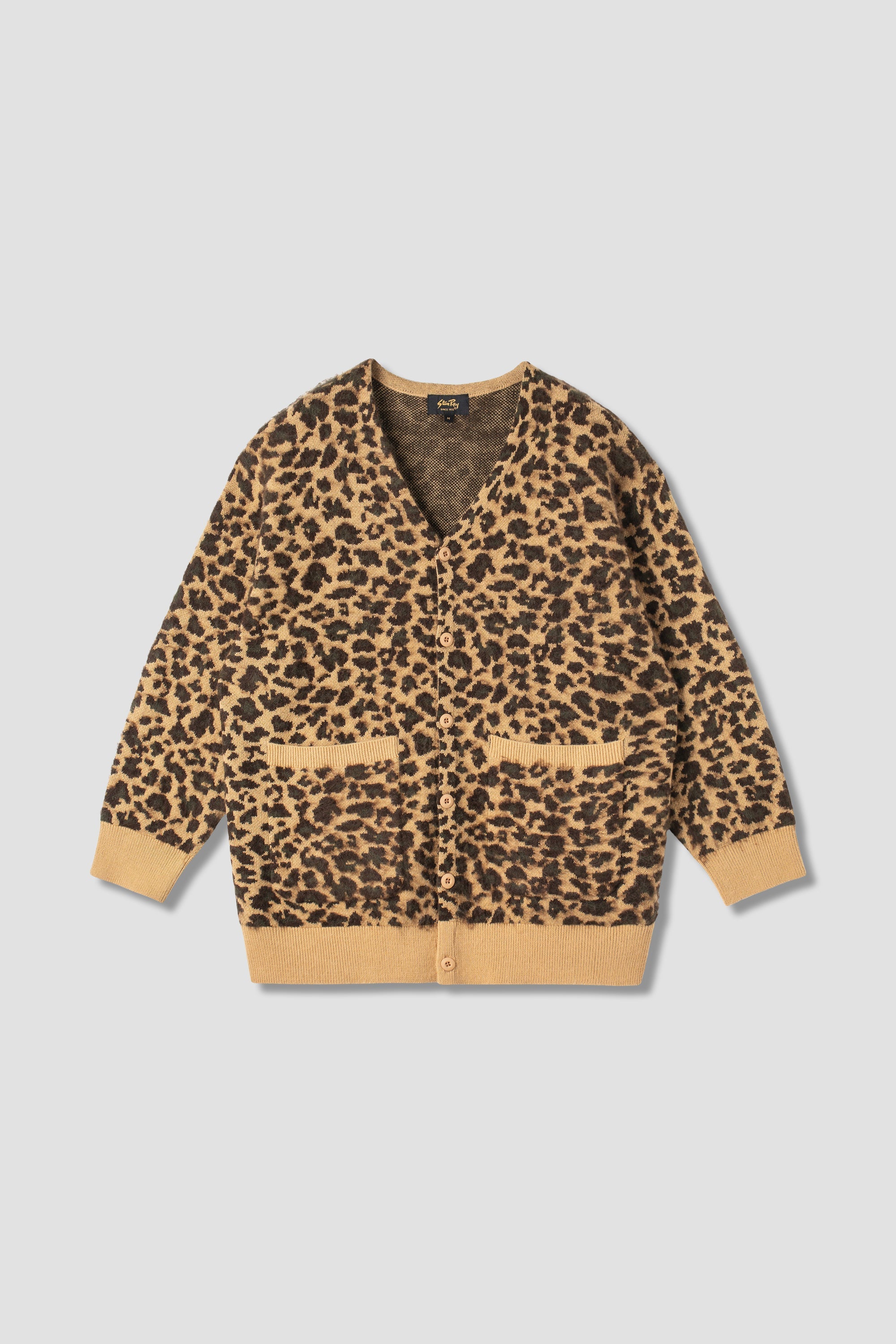 Mens leopard cardigan best sale