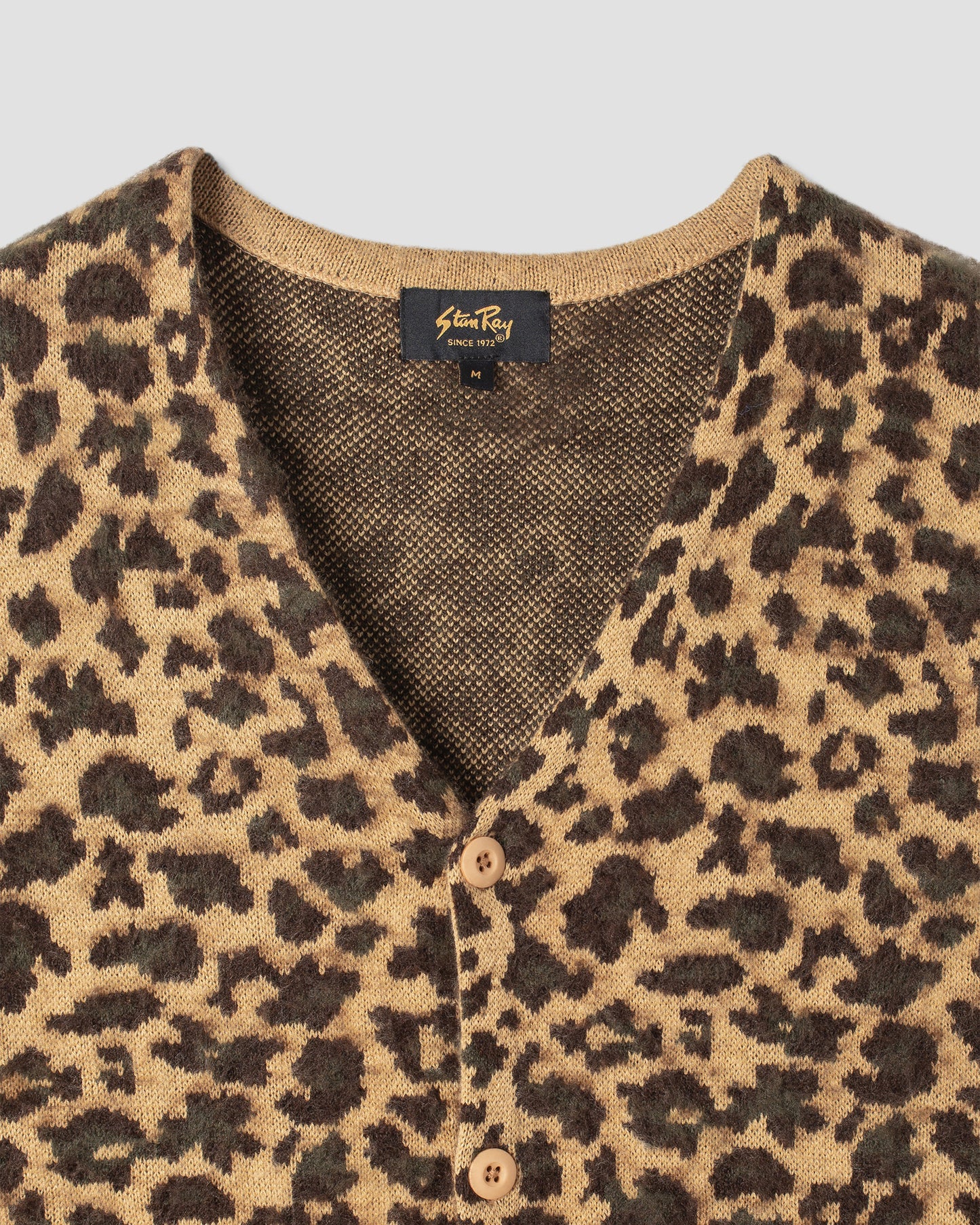 Knitted Cardigan (Leopard Camo Mohair)