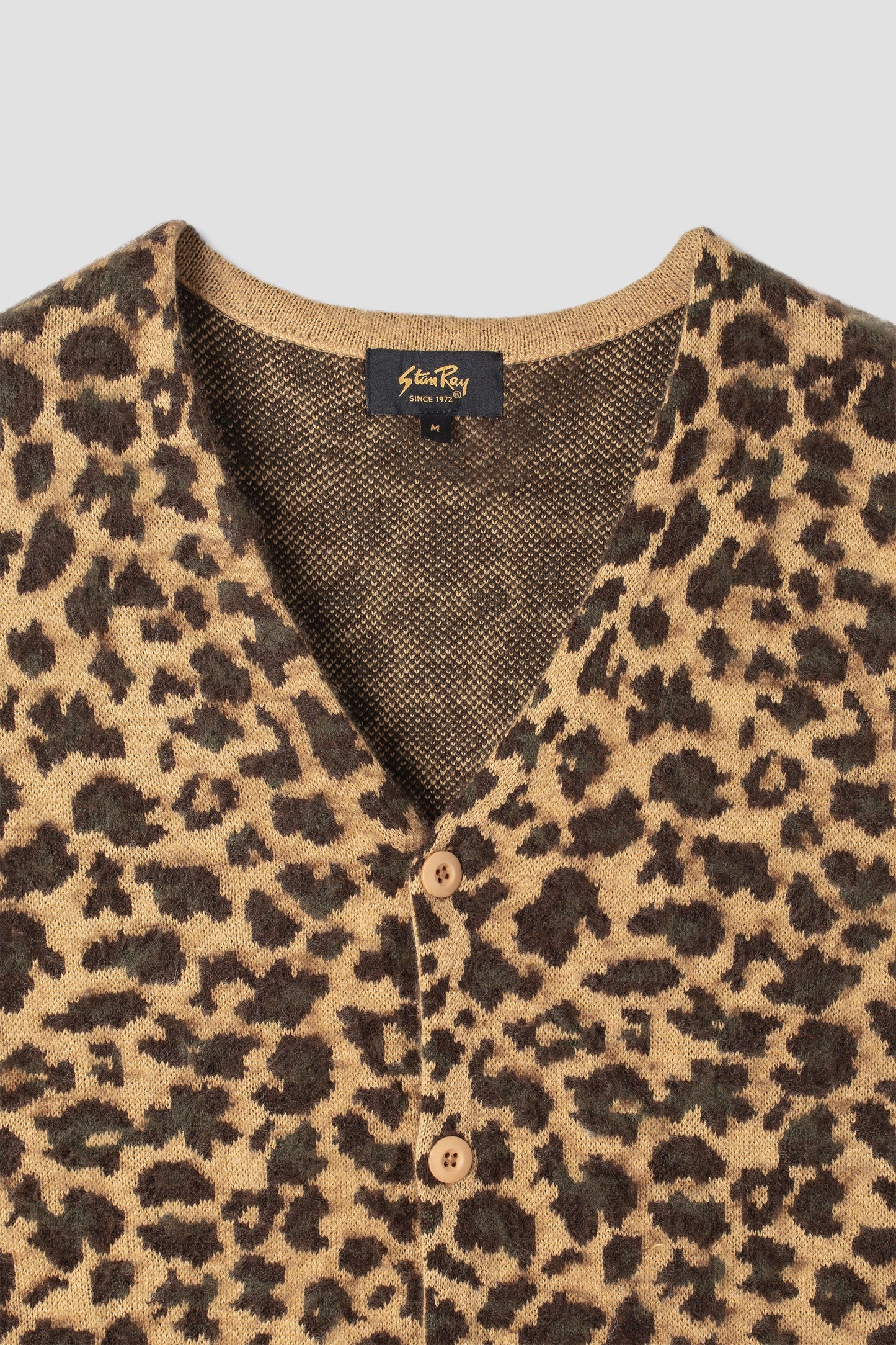 Knitted Cardigan (Leopard Camo Mohair)