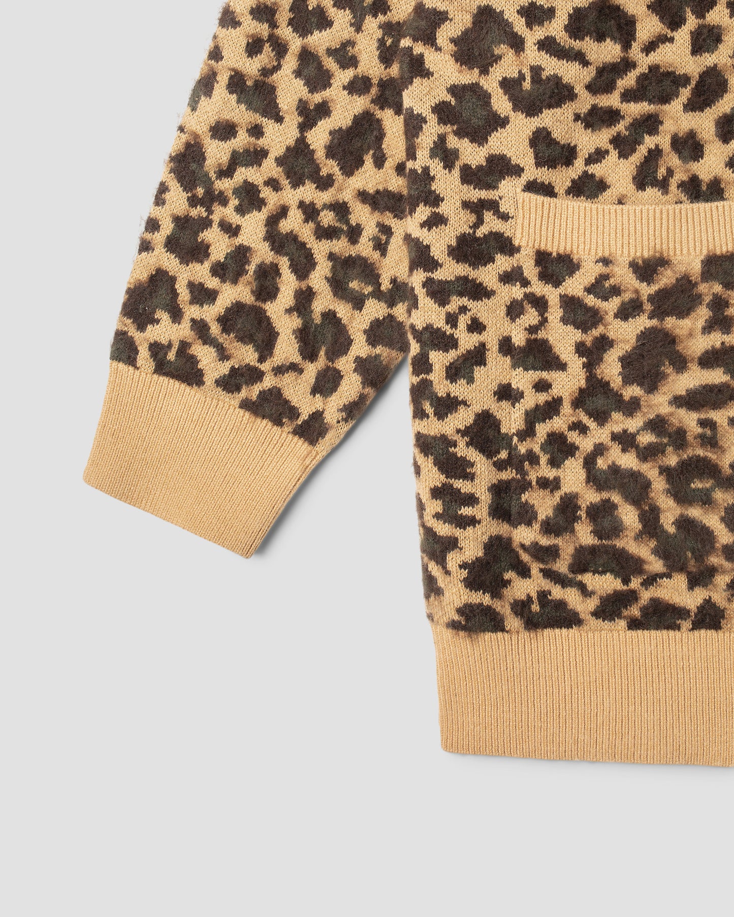 Knitted Cardigan (Leopard Camo Mohair)