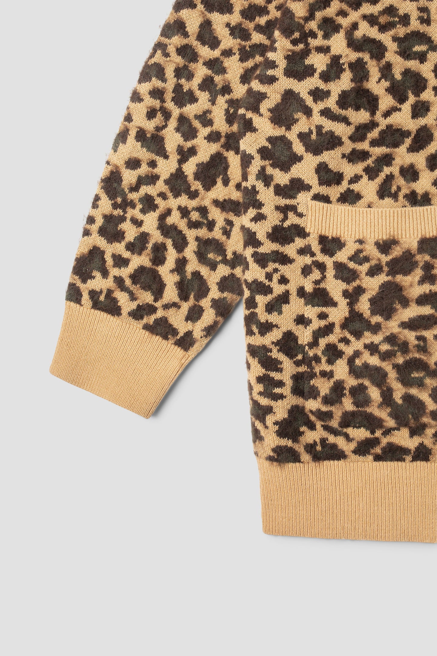 Knitted Cardigan (Leopard Camo Mohair)