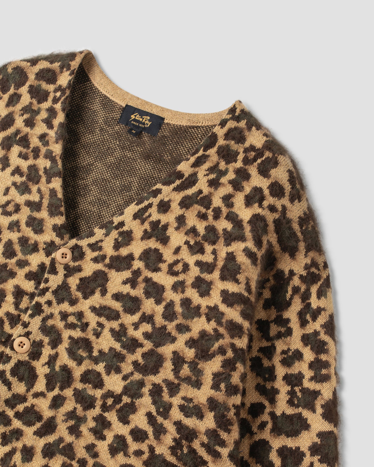 Knitted Cardigan (Leopard Camo Mohair)