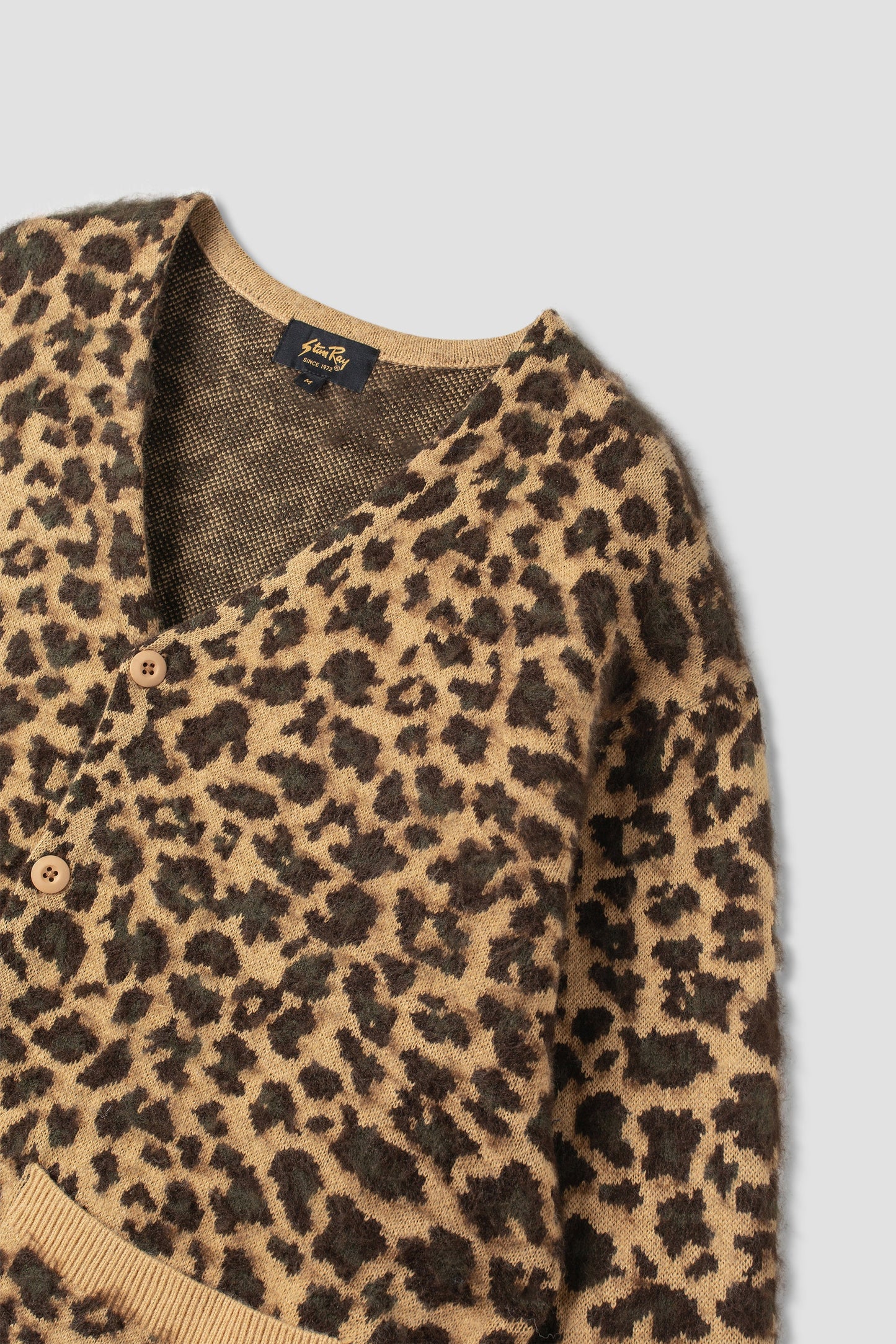 Knitted Cardigan (Leopard Camo Mohair)