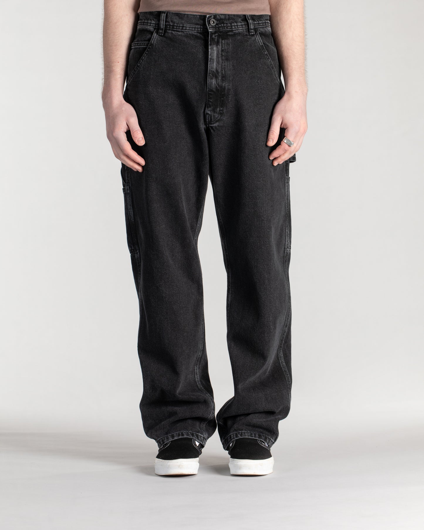 Pantalon de peintre OG (denim noir délavé)