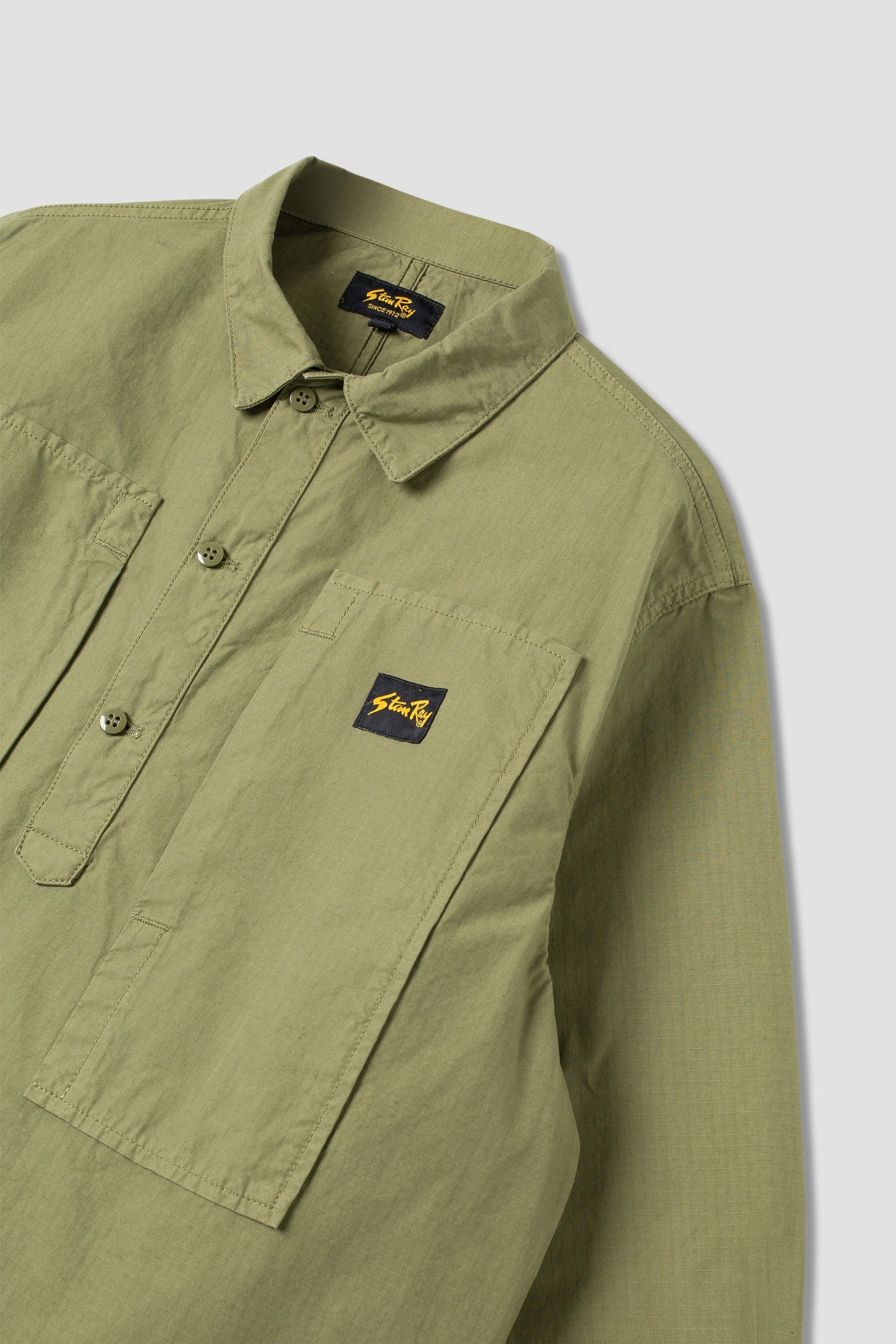 Painters Pop Over Shirt (Olive Ripstop)