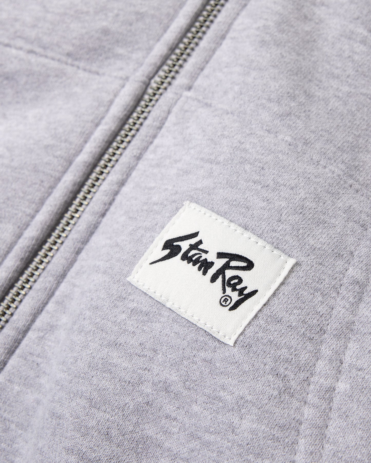 Patch Zip Hood (Grey Heather)