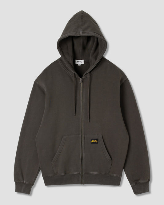 Patch Zip Hood (Washed Black)