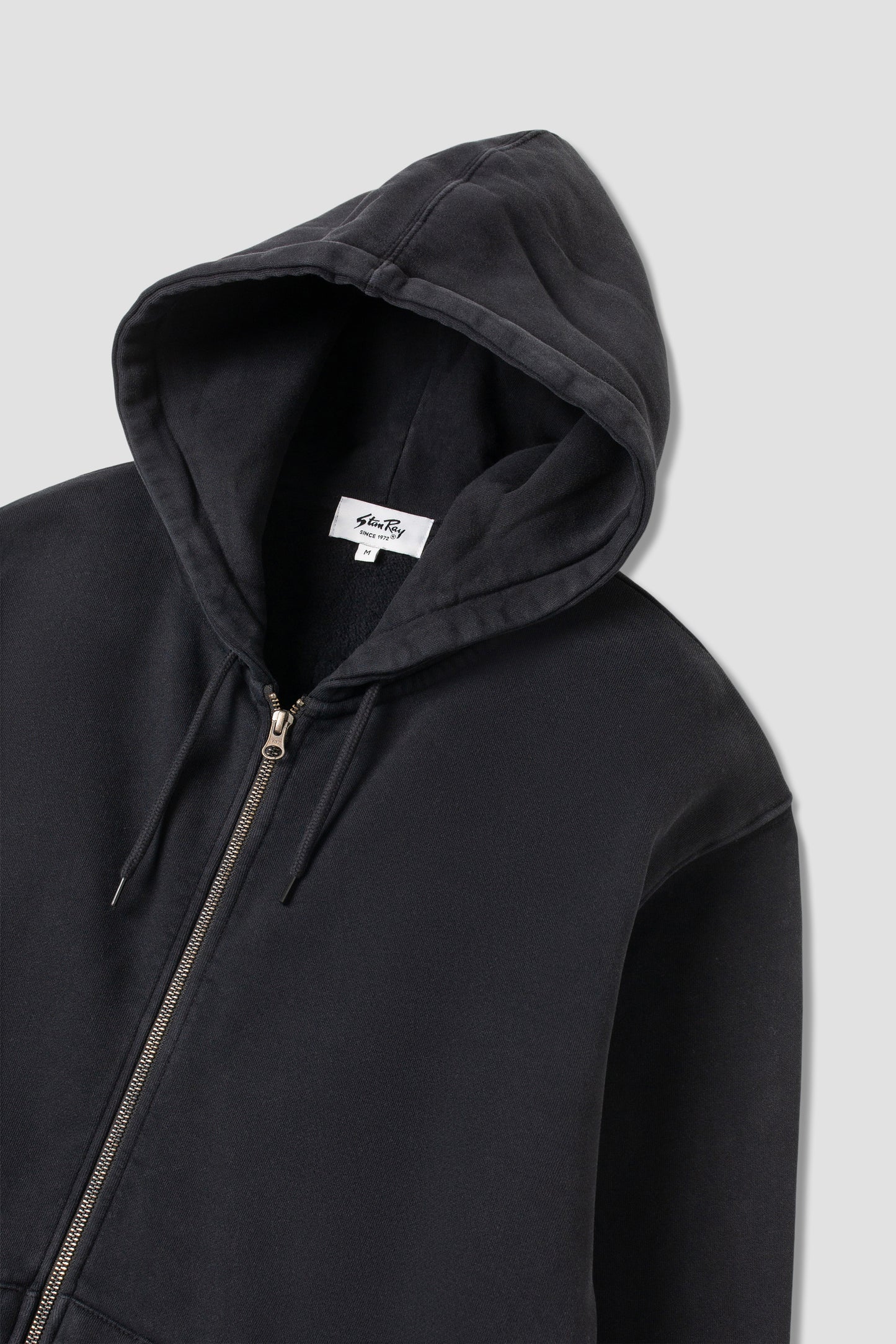 Patch Zip Hood (Washed Black)