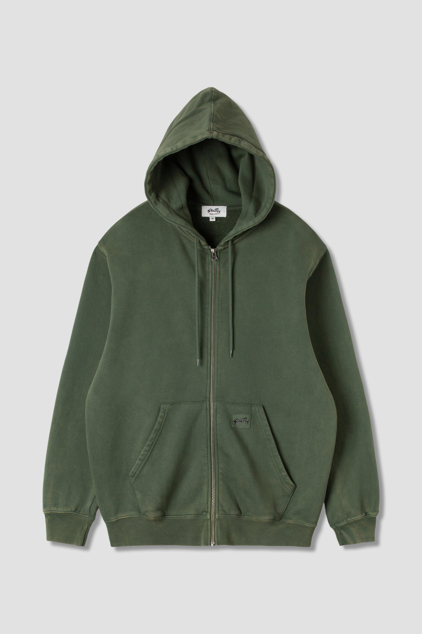 Patch Zip Hood (Washed Green)