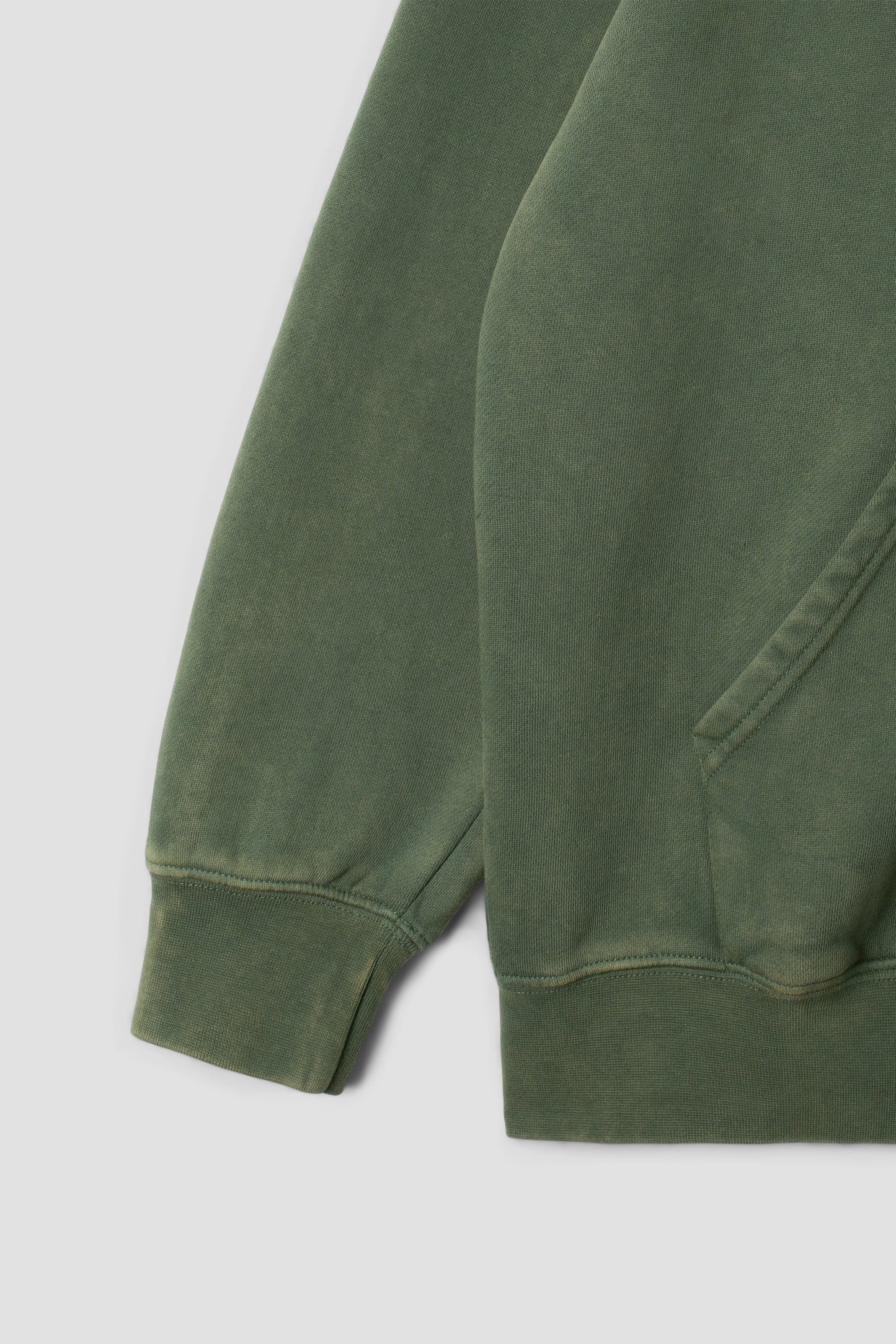 Patch Zip Hood (Washed Green)