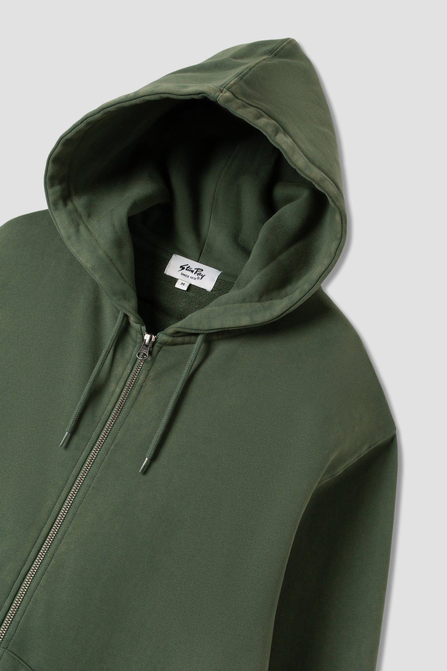 Patch Zip Hood (Washed Green)