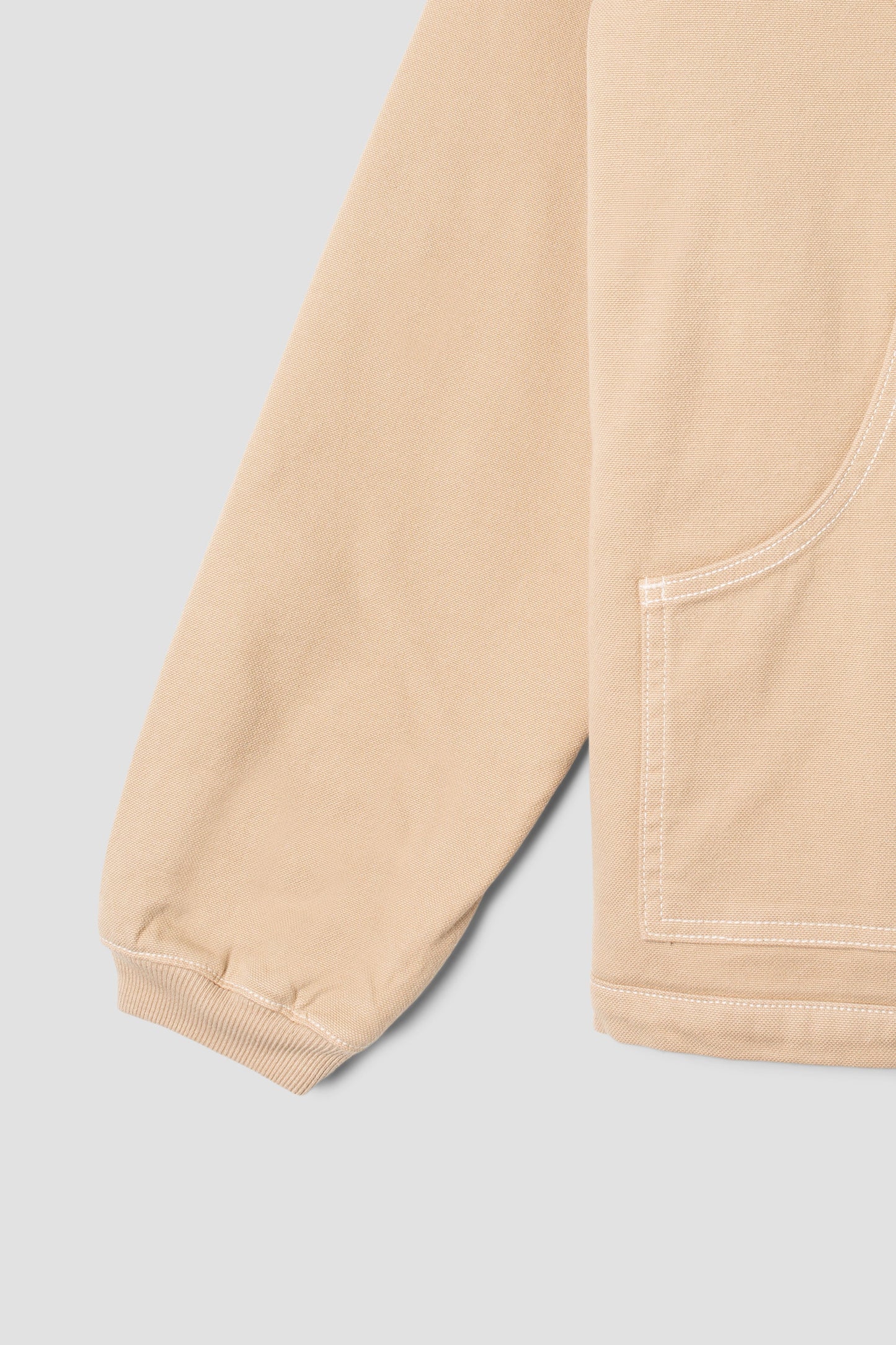 Sleeve detail of Stan Ray Pork Chop Jacket in Antique Khaki Duck