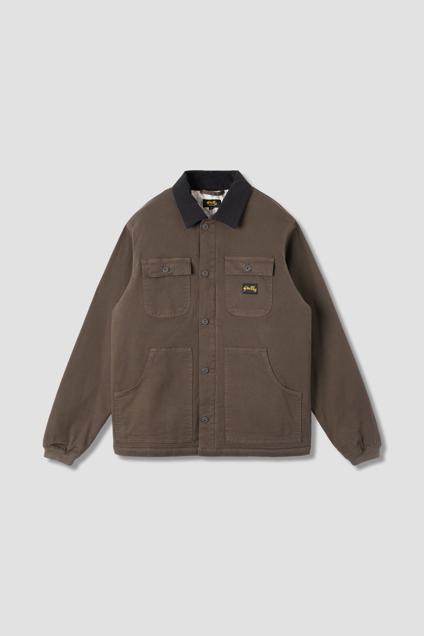 Front view of Stan Ray Pork Chop Jacket in Charcoal Duck