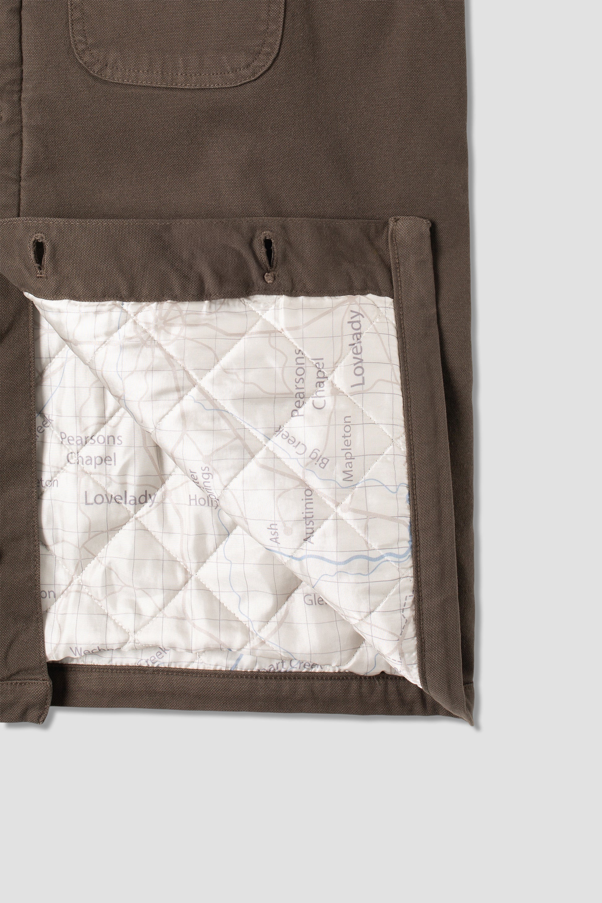 Interior quilted lining of Stan Ray Pork Chop Jacket