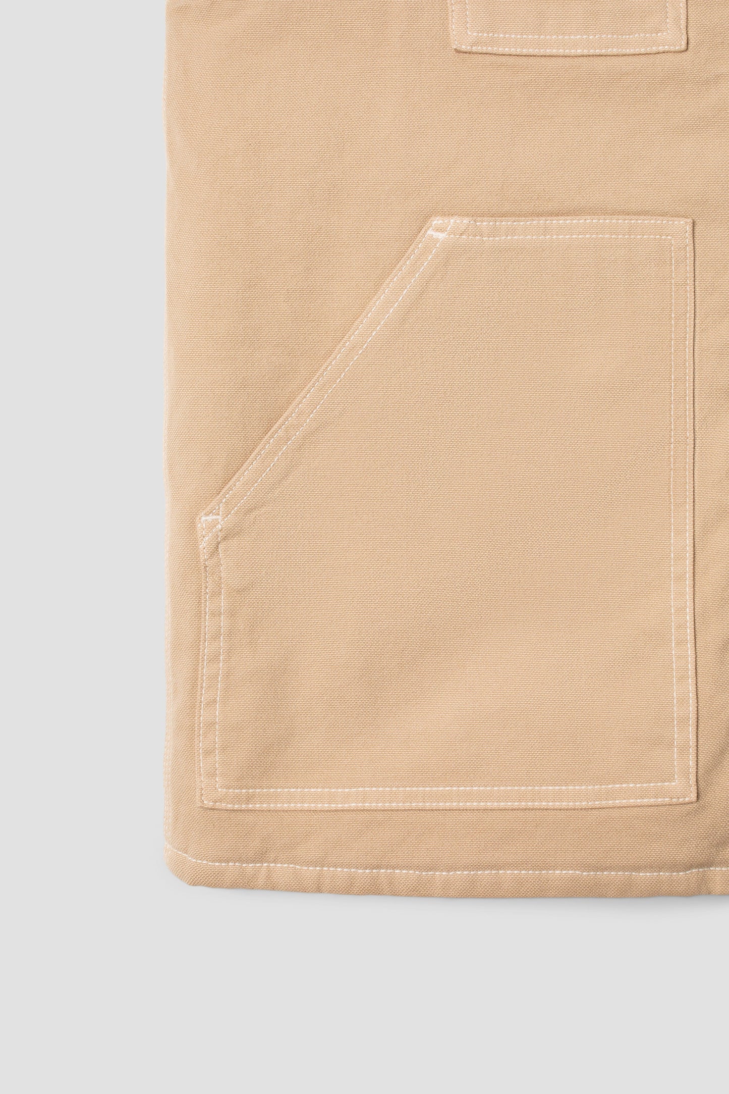 Detail of pocket on Stan Ray Pork Chop Vest in Antique Khaki Duck