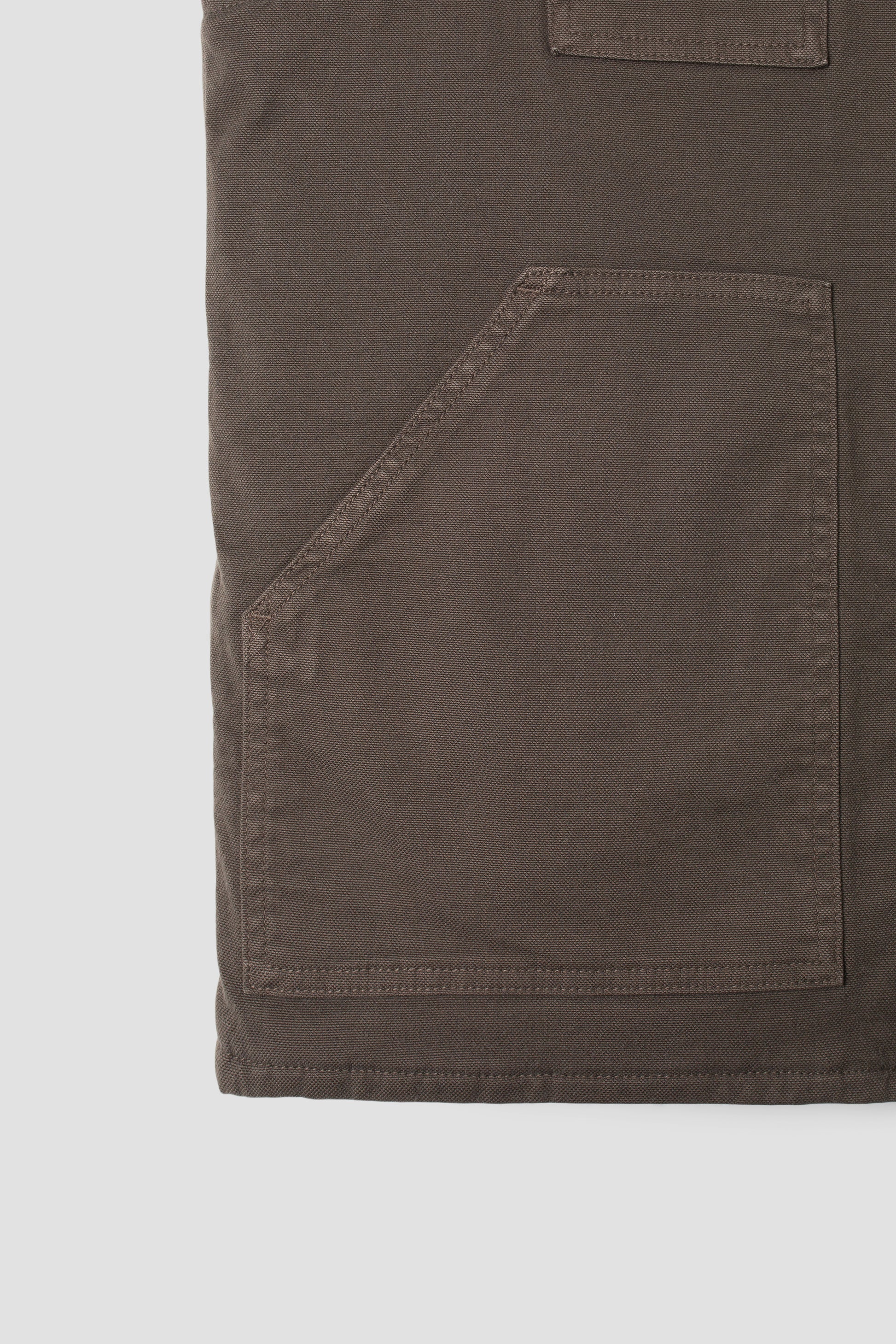 Detail of pocket on Stan Ray Pork Chop Vest in Charcoal Duck