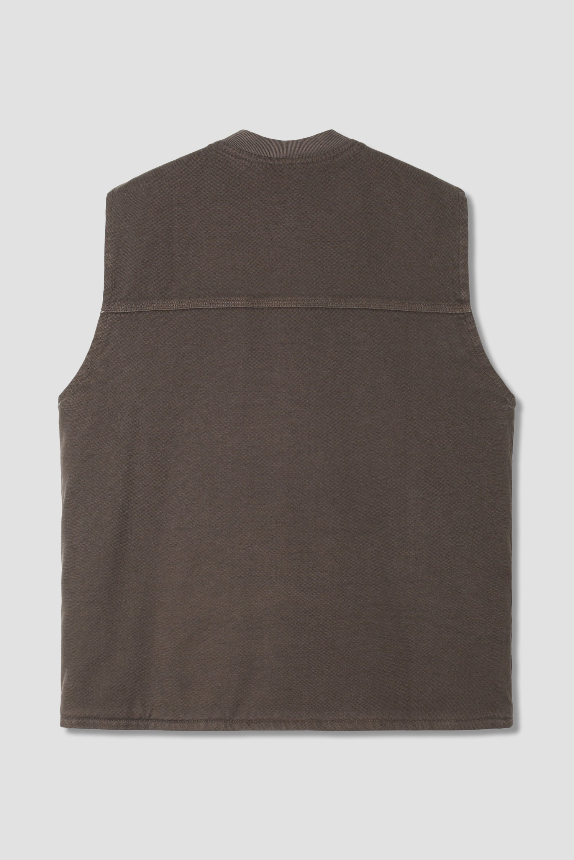 Back view of Stan Ray Pork Chop Vest in Charcoal Duck