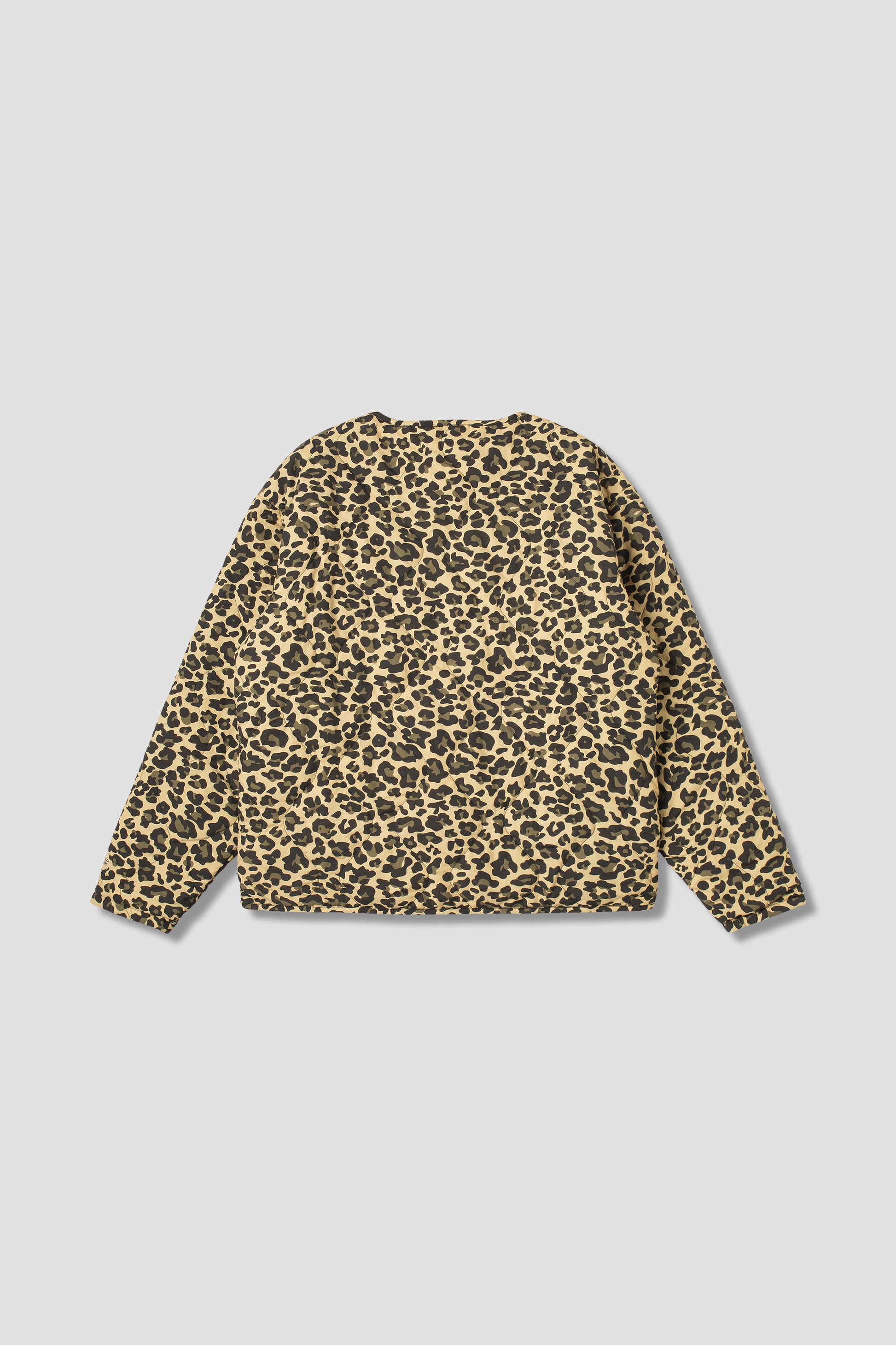 Back view of Leopard Camo Quilted Liner Jacket