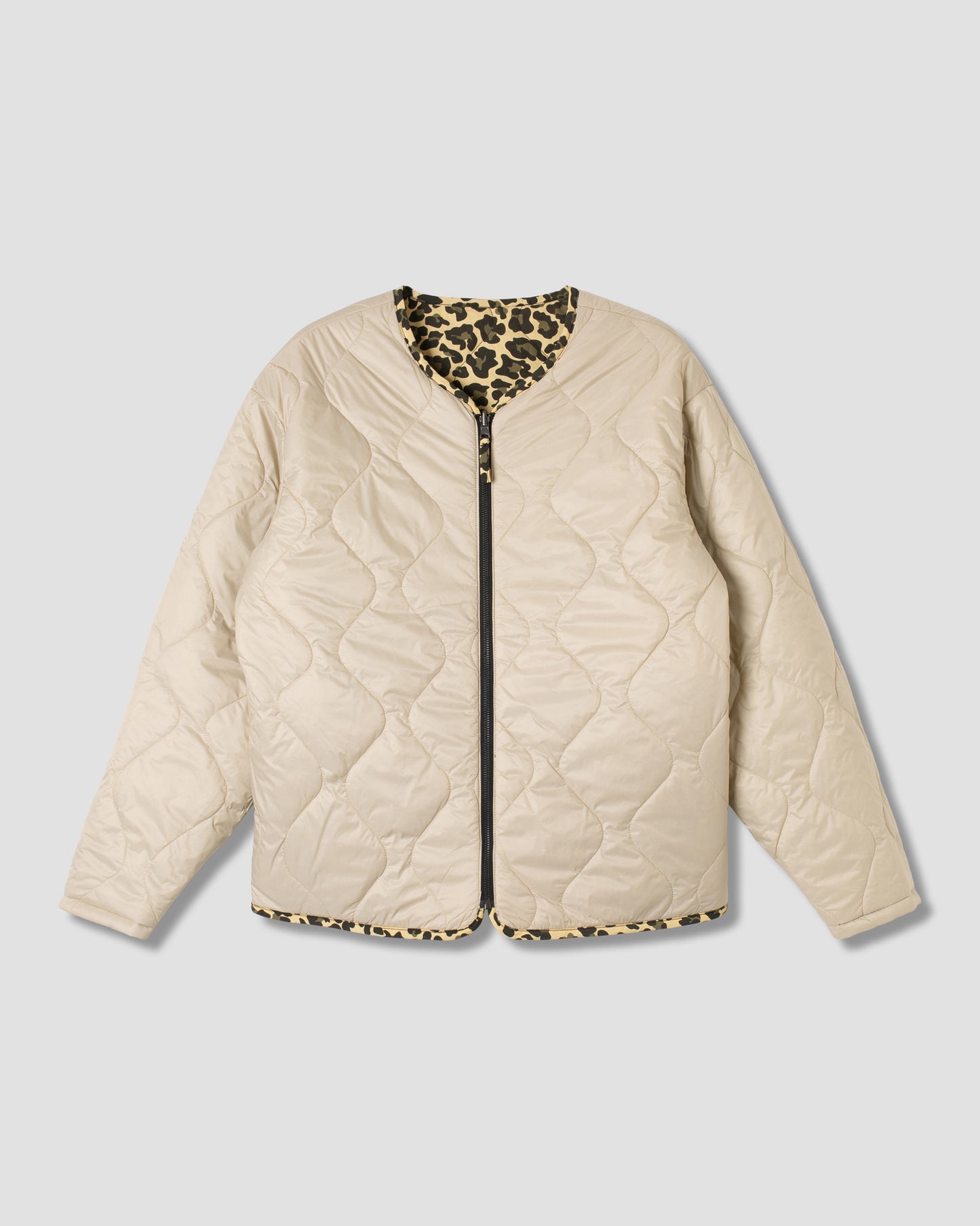 Quilted Liner Jacket (Leopard Camo Reversable)