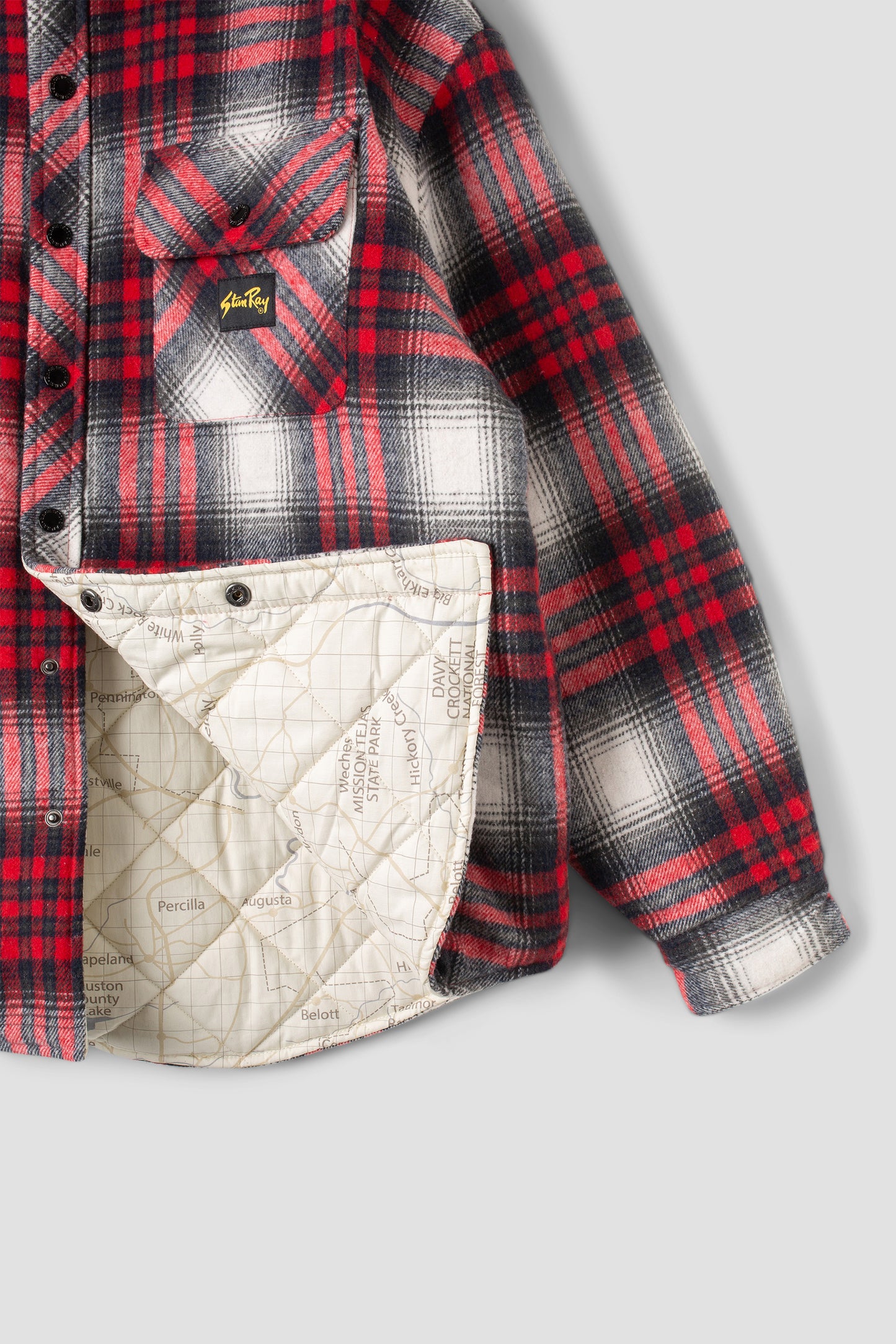 Interior lining of Stan Ray Quilted Plaid Overshirt