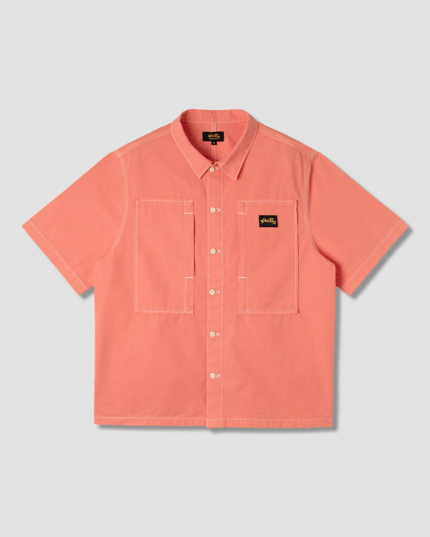 Short Sleeve Painter Shirt (Washed Red)