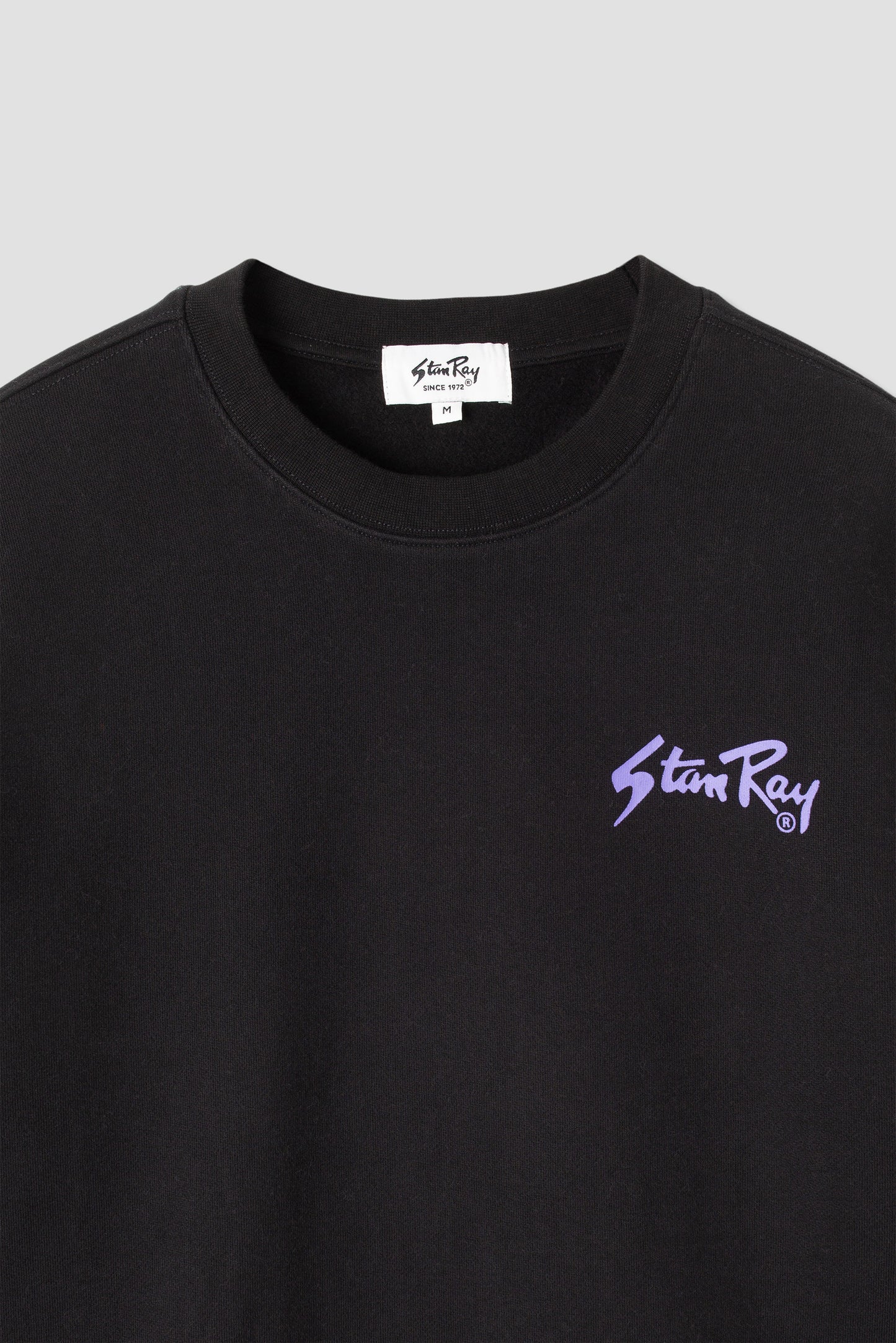 Close-up of Stan Ray logo on OG Crew Black