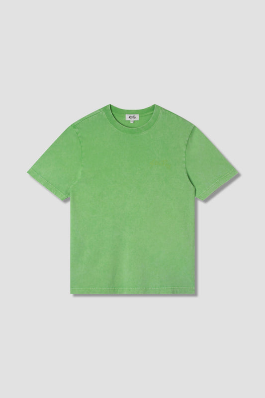 Stan OG Tee in washed lime, front view