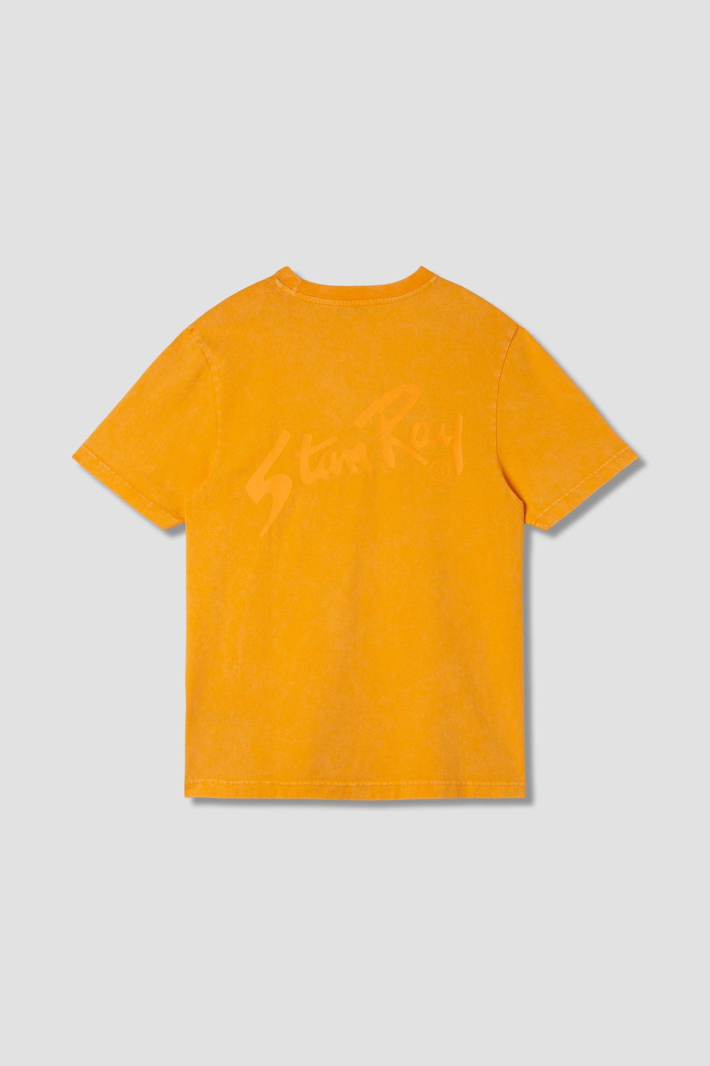 Back view of Stan OG Tee in washed orange with Stan Ray logo