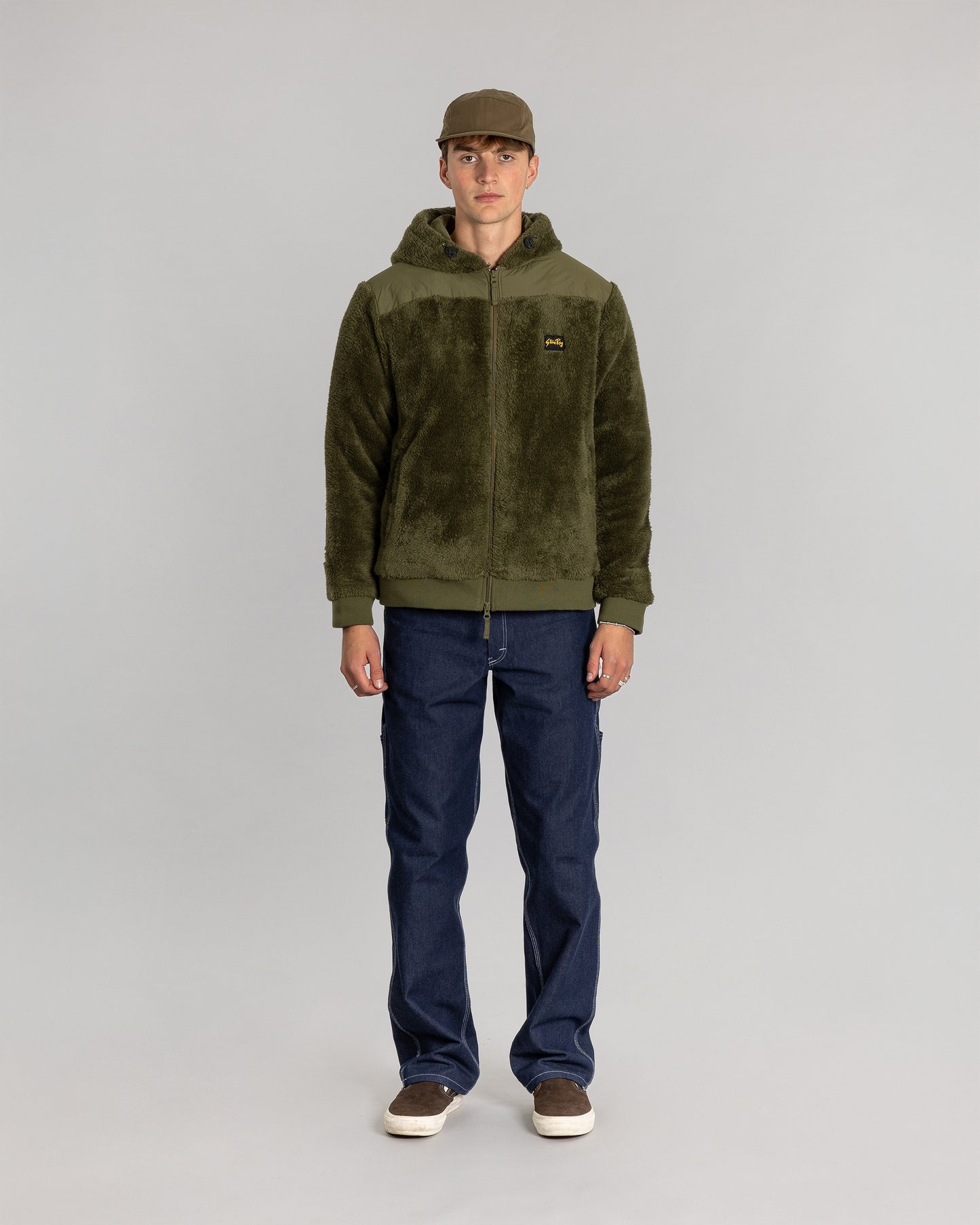 Fleece Zip Hood (Olive)