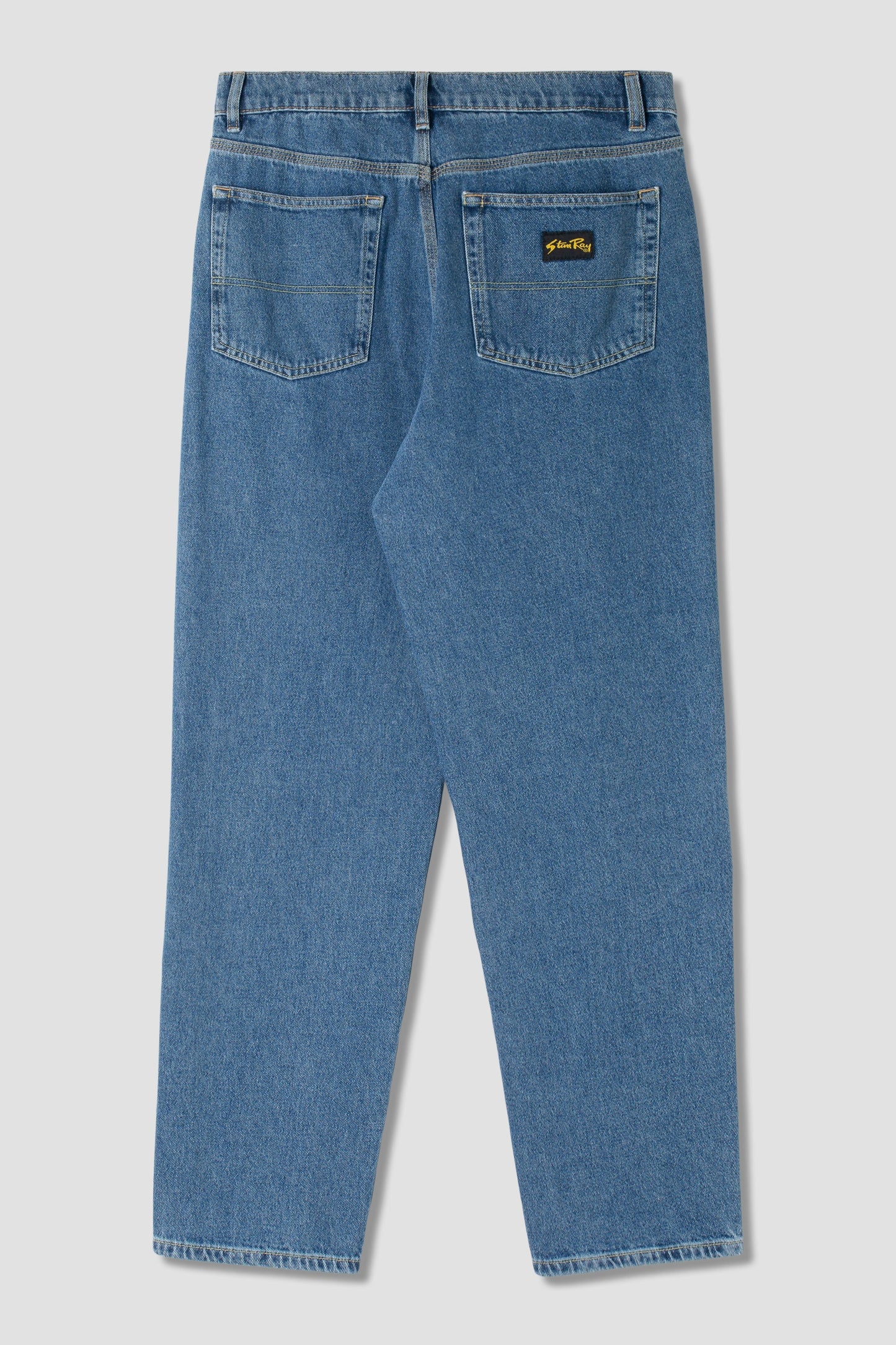 Back view of Stan Ray Taper 5 Jean, heavy stone wash denim