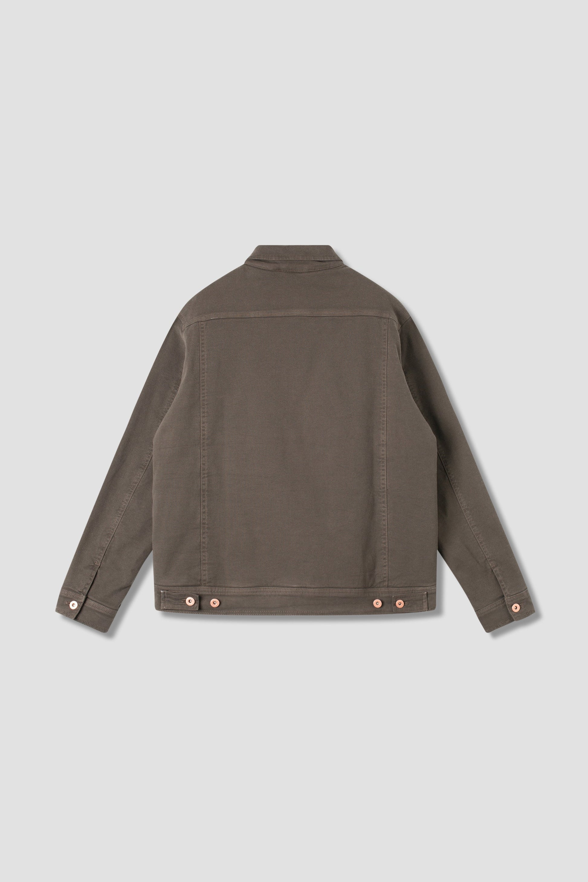 Back view of Stan Ray Trucker Jacket in Charcoal Duck