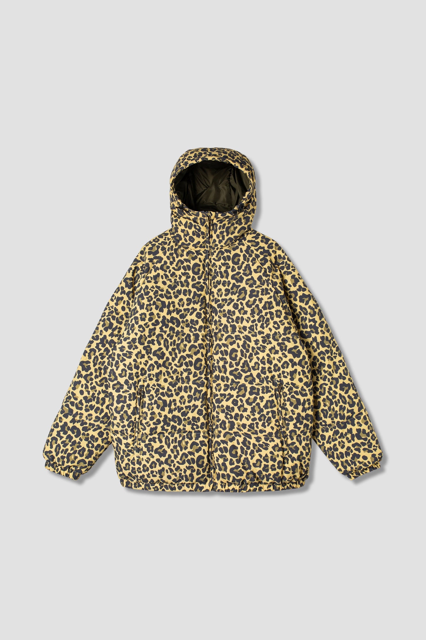 Front view of Ultralight Parka in Leopard Camo