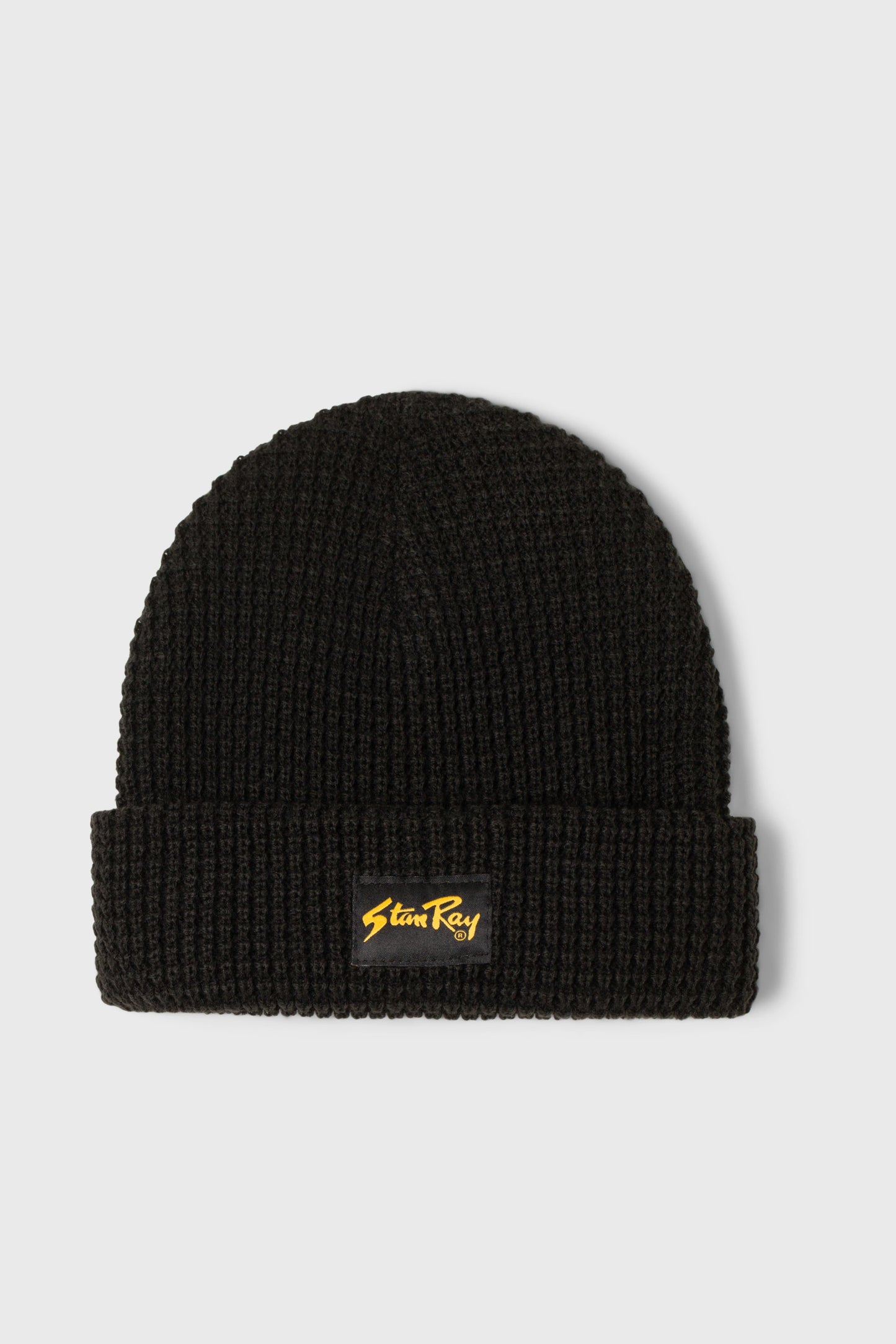 Stan Ray Waffle Beanie Black front view