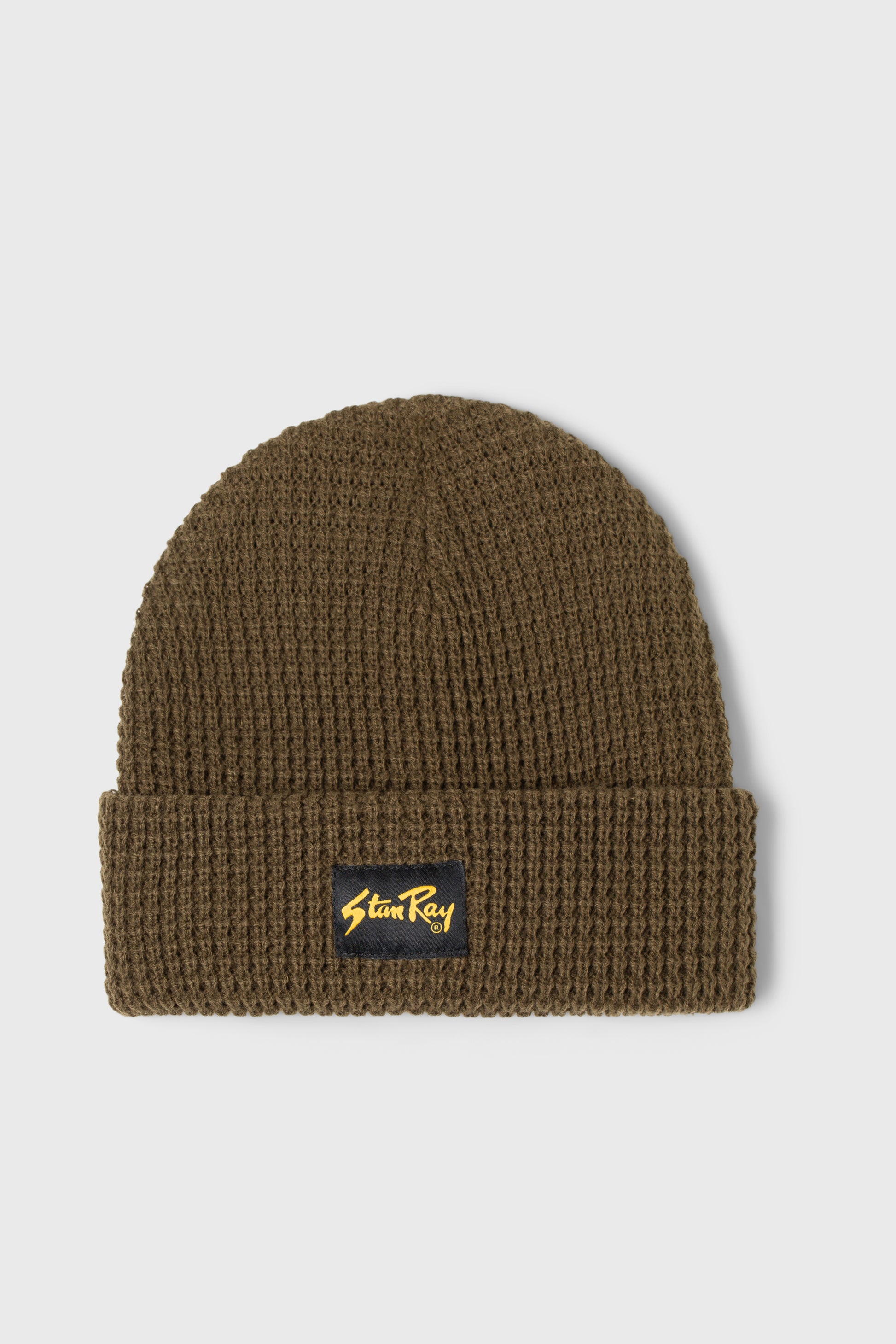 Stan Ray Waffle Beanie Olive front view